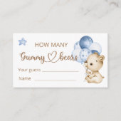 Teddy Bear Baby Baby shower Informatiekaartje (Voorkant)
