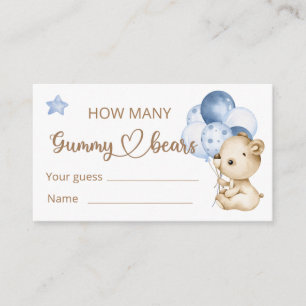 Teddy Bear Baby Baby shower Informatiekaartje