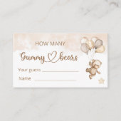 Teddy Bear Baby Baby shower Informatiekaartje (Voorkant)