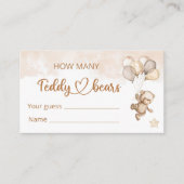 Teddy Bear Baby Baby shower Informatiekaartje (Voorkant)