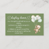 Teddy Bear Baby Baby shower Informatiekaartje (Voorkant)