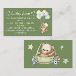 Teddy Bear Baby Baby shower Informatiekaartje