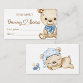 Teddy Bear Baby Baby shower Informatiekaartje (Voorkant / Achterkant)