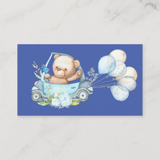 Teddy Bear Baby Baby shower Informatiekaartje (Achterkant)