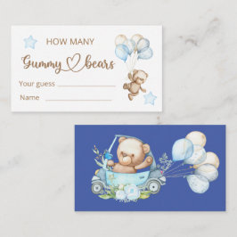 Teddy Bear Baby Baby shower Informatiekaartje