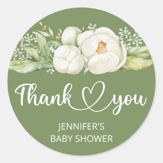 Teddy Bear Baby Baby shower Klassieke ronde Sticker (Voorkant)