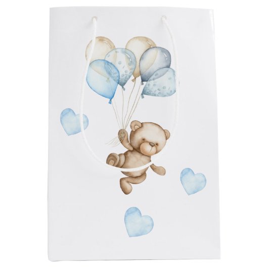Teddy Bear Baby Baby shower Medium Cadeauzakje (Voorkant)