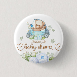 Teddy Bear Baby Baby shower Ronde Button 3,2 Cm