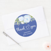 Teddy Bear Baby Baby shower Ronde Sticker (Envelop)