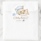 Teddy Bear Baby Baby shower Ronde Sticker (Tas)