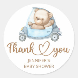 Teddy Bear Baby Baby shower Ronde Sticker