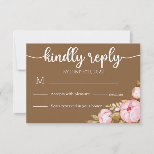 Teddy Bear Baby Baby shower RSVP-kaart RSVP Kaartje (Voorkant)