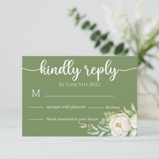 Teddy Bear Baby Baby shower RSVP Kaartje (Staand voorkant)