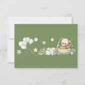 Teddy Bear Baby Baby shower RSVP Kaartje (Achterkant)