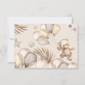 Teddy Bear Baby Baby shower RSVP Kaartje (Achterkant)
