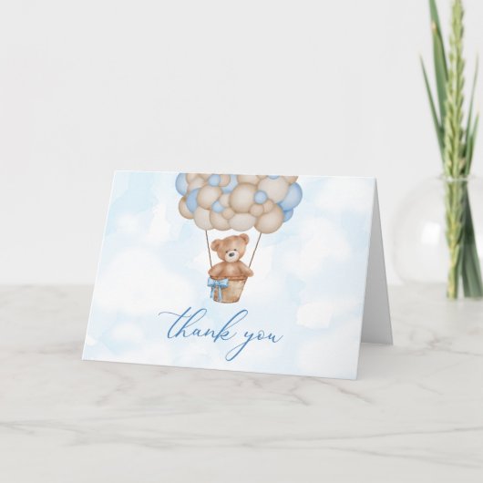 Teddy Bear Baby Bedankkaart (Voorkant)