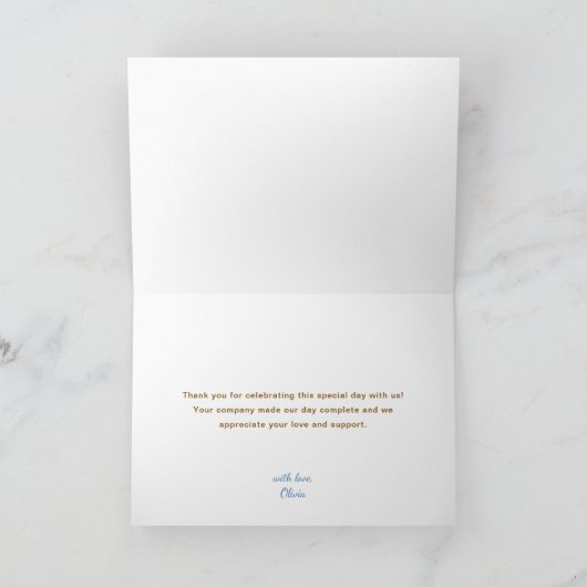 Teddy Bear Baby Bedankkaart (Binnen)