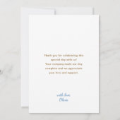 Teddy Bear Baby Bedankkaart (Achterkant)