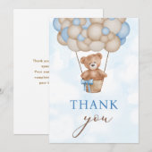 Teddy Bear Baby Bedankkaart (Voorkant / Achterkant)