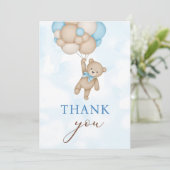 Teddy Bear Baby Bedankkaart (Staand voorkant)