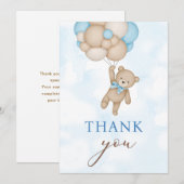 Teddy Bear Baby Bedankkaart (Voorkant / Achterkant)