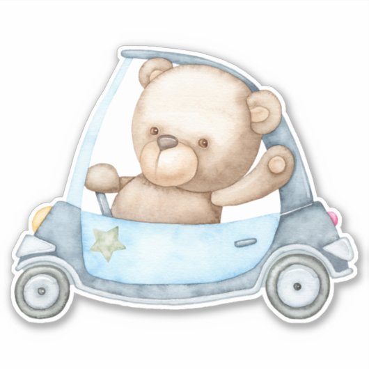 Teddy Bear Baby Beer Cute Animal Sticker (Voorkant)