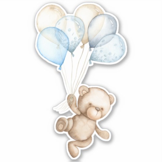 Teddy Bear Baby Beer Cute Animal Sticker (Voorkant)