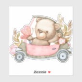 Teddy Bear Baby Beer Cute Animal Sticker (Vel)
