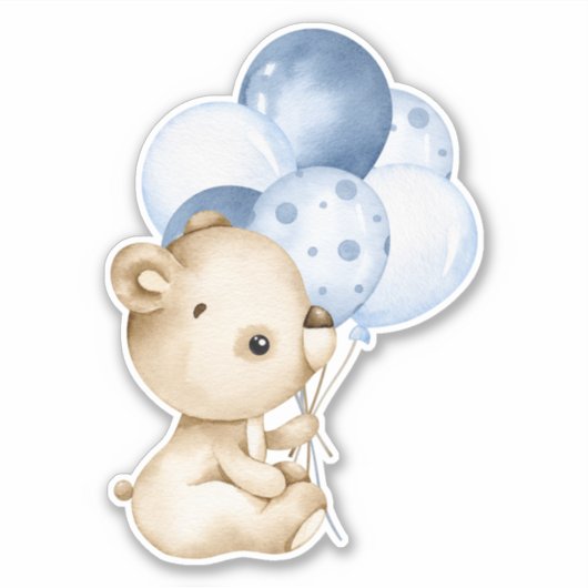 Teddy Bear Baby Beer Cute Animal Sticker (Voorkant)