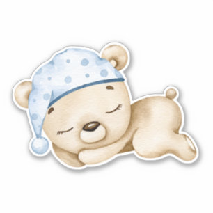 Teddy Bear Baby Beer Cute Animal Sticker