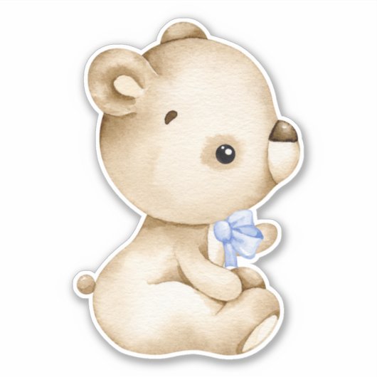 Teddy Bear Baby Beer Cute Animal Sticker (Voorkant)