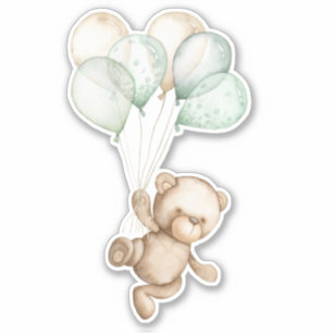 Teddy Bear Baby Beer Cute Animal Sticker
