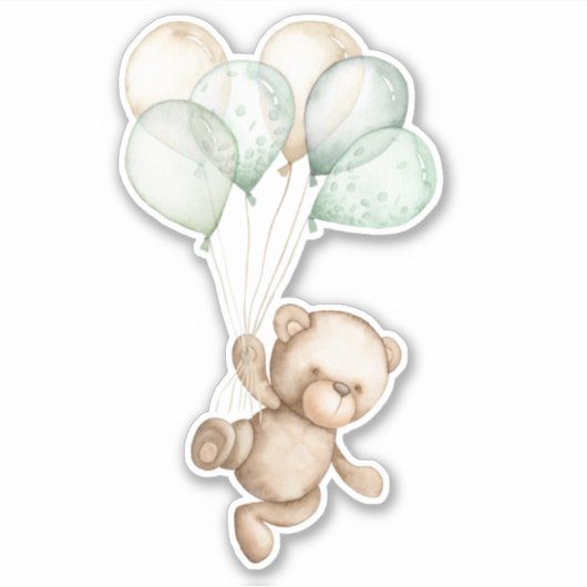Teddy Bear Baby Beer Cute Animal Sticker (Voorkant)