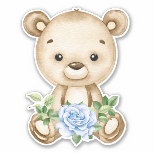 Teddy Bear Baby Beer Cute Animal Sticker (Voorkant)