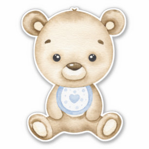 Teddy Bear Baby Beer Cute Animal Sticker