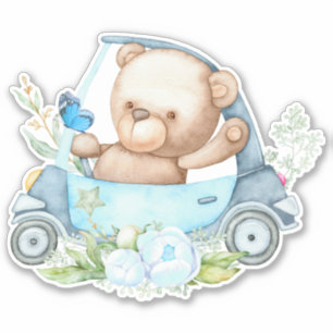 Teddy Bear Baby Beer Cute Animal Sticker