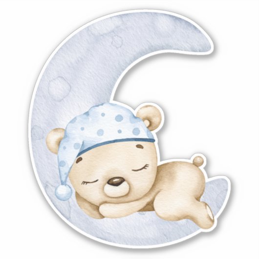 Teddy Bear Baby Beer Cute Animal Sticker (Voorkant)