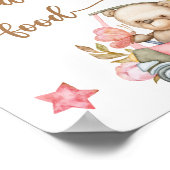 Teddy Bear Baby Beer "Raad het Baby eten" Poster (Hoek)