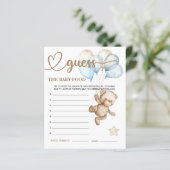 Teddy Bear Baby Beer raadt de Baby Voedselkaart. (Staand voorkant)