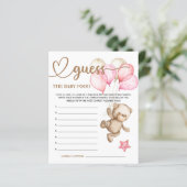 Teddy Bear Baby Beer raadt de Baby Voedselkaart. (Staand voorkant)