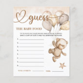 Teddy Bear Baby Beer raadt de Baby Voedselkaart. (Voorkant)