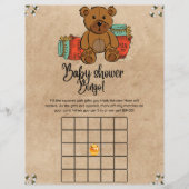 Teddy Bear Baby Bingo Baby shower Game (Voorkant)