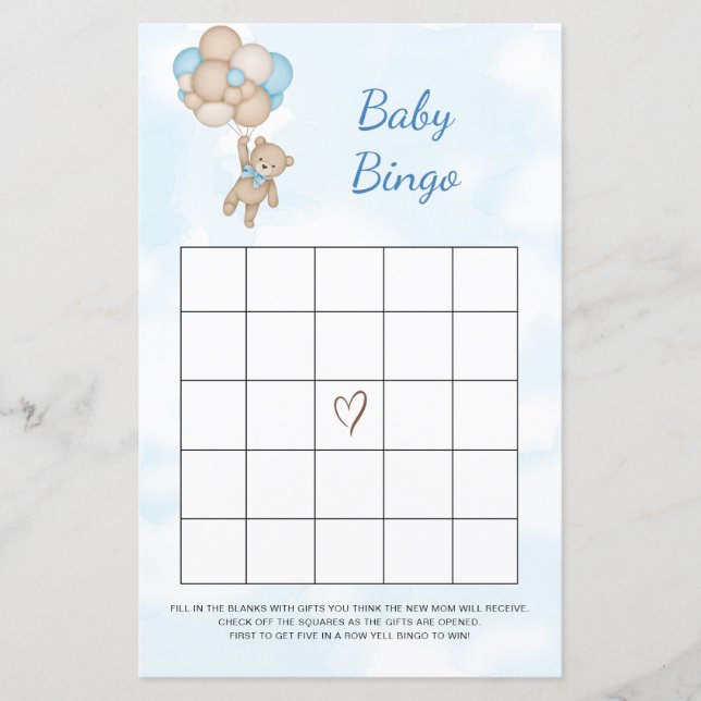 Teddy Bear Baby Bingo Game (Voorkant)