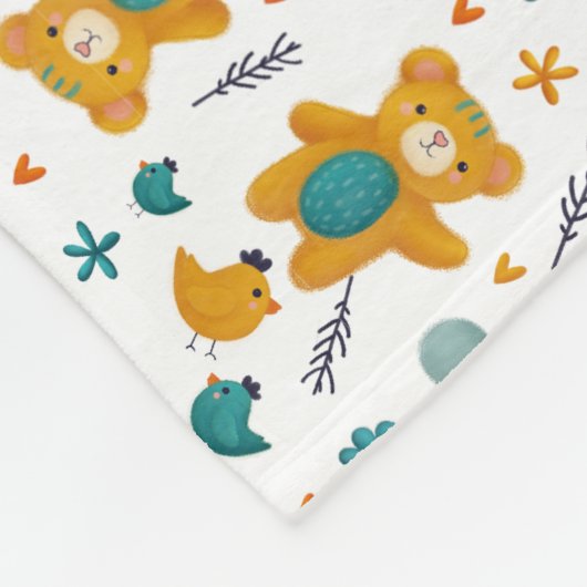 Teddy Bear Baby Blanket Fleece Deken (Hoek)