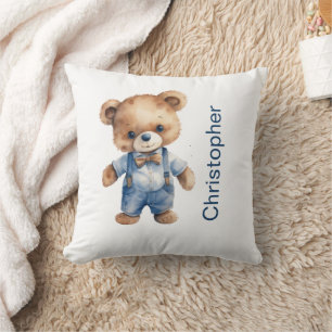 Teddy Bear Baby Boy Baby shower Gift Nursery Kussen