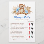 Teddy Bear Baby Boy Mammie of Papa Game (Voorkant)