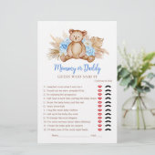 Teddy Bear Baby Boy Mammie of Papa Game (Staand voorkant)