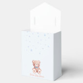 Teddy Bear Baby Boy Shower - Soft Blue Stars Bedankdoosjes (Geopend)