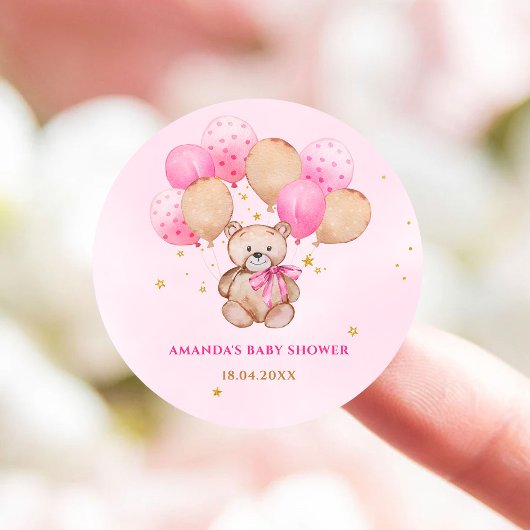 Teddy Bear Baby Classic Round Sticker