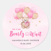 Teddy Bear Baby Classic Round Sticker (Voorkant)